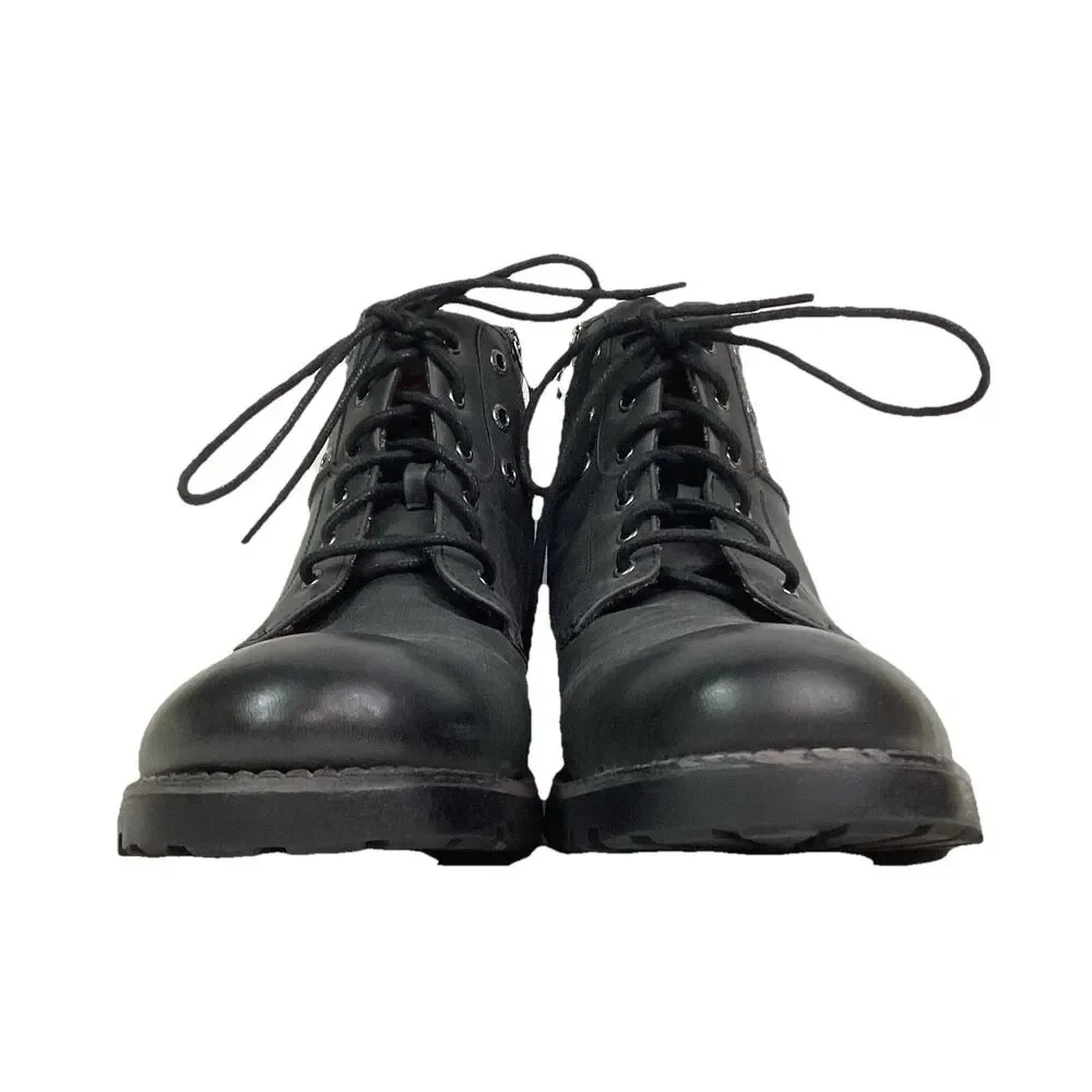 Polar Fox Patrick Boots - Men's Sz 10 - Black & Brown Leather - Lace-Up + Zipper